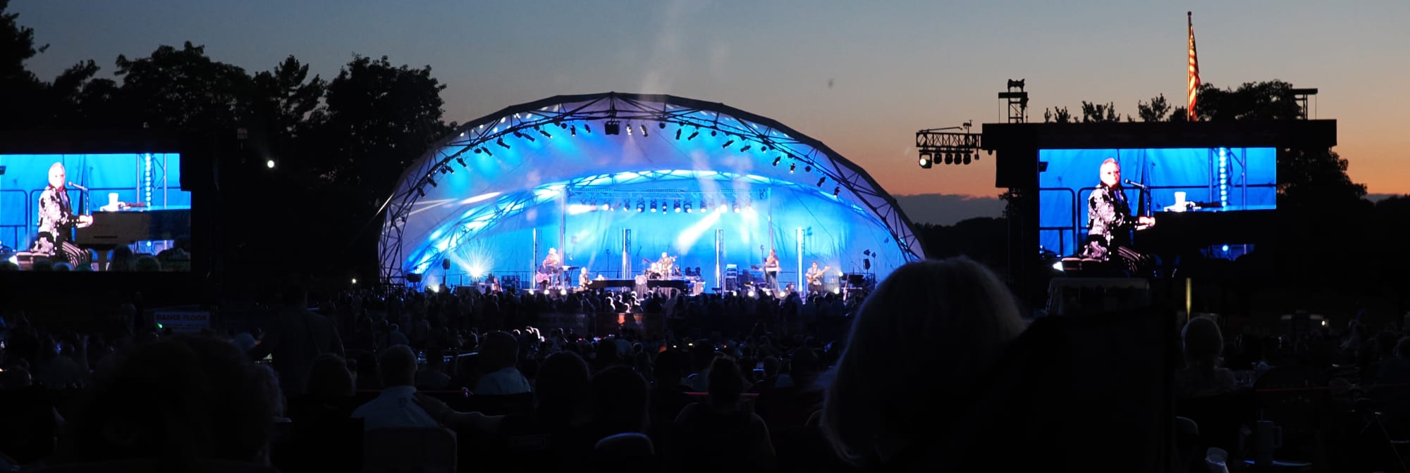 outdoor concert venue at sunset Boise